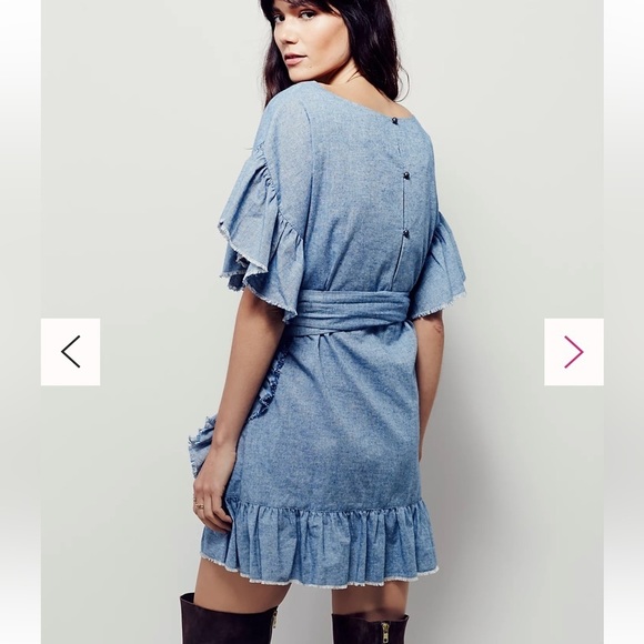 Free People Wrapped in Ruffles Dress Sz XS - Picture 2 of 4